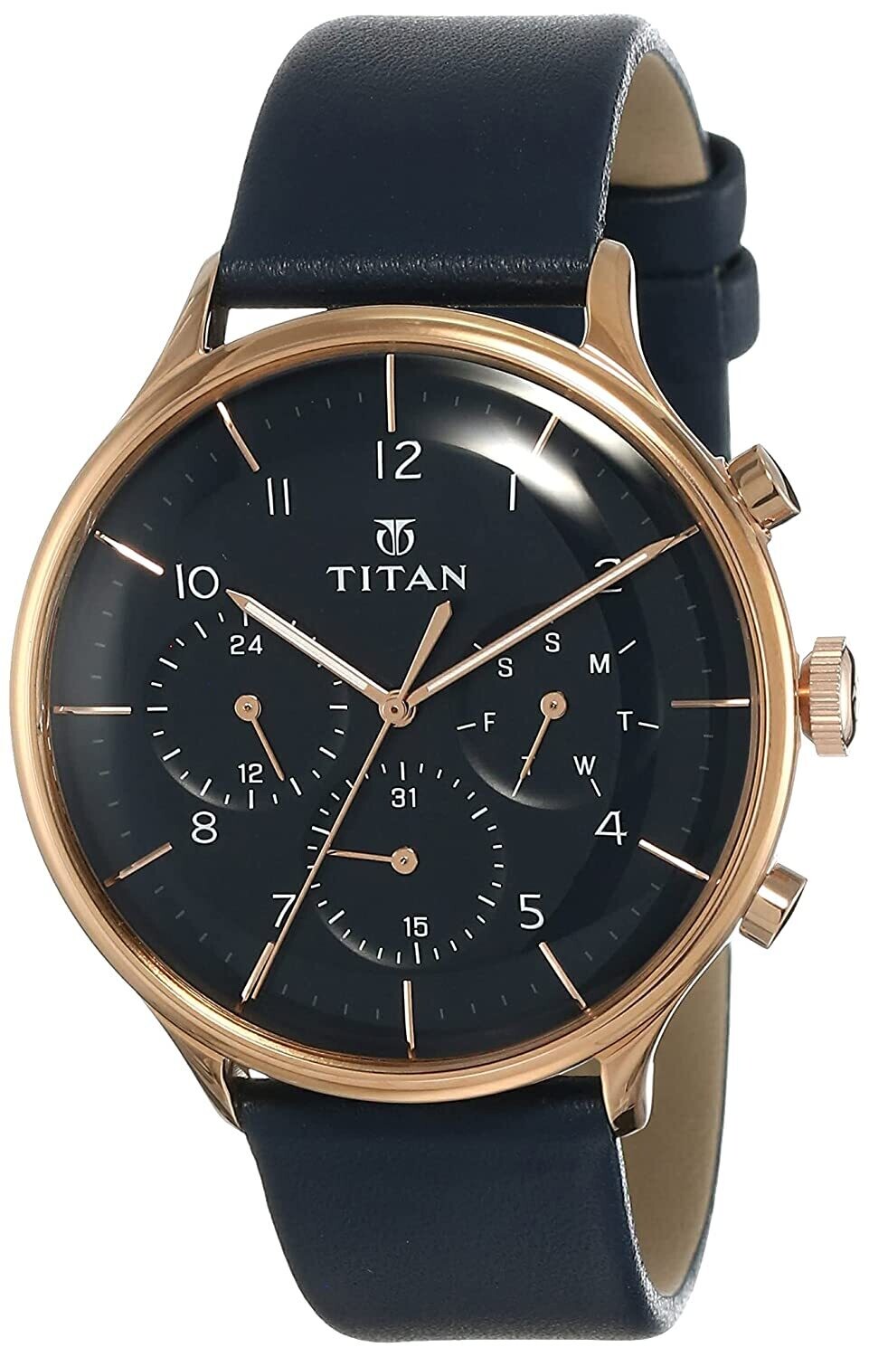 Titan Light Leathers Analog Blue Dial Men&#39;s Watch NM90102WL02/NN90102WL02