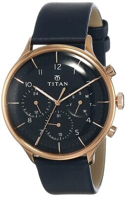Titan Light Leathers Analog Blue Dial Men&#39;s Watch NM90102WL02/NN90102WL02