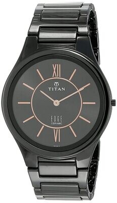 Titan Edge Ceramic Analog Black Dial Men&#39;s Watch NM1696NC01/NN1696NC01