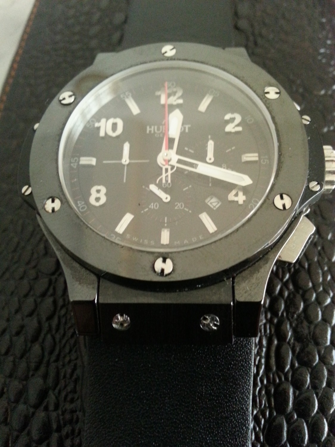 HUBLOT Leather Strap Watch