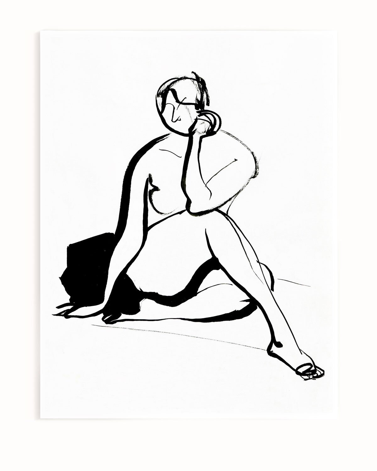 NUDE WITH ROUND FACE | ART PRINT