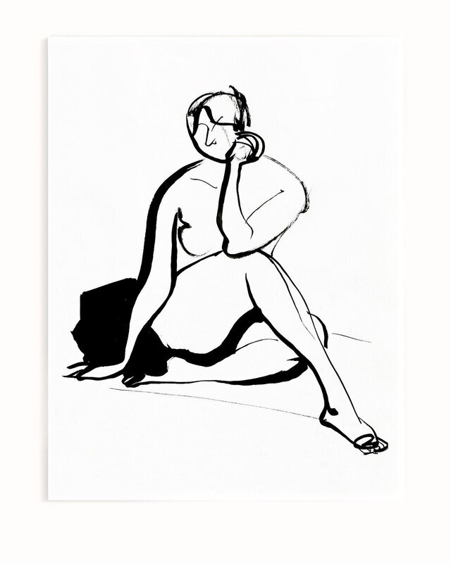 NUDE WITH ROUND FACE | ART PRINT