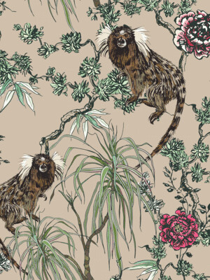 EXOTIC FANTASY MONKEYS  | SEAMLESS PATTERN