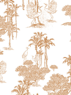 HERON BIRDS IN PALMS | SEAMLESS PATTERN