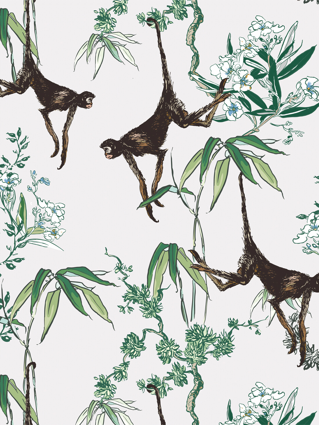 JUMPING MONKEYS | SEAMLESS PATTERN
