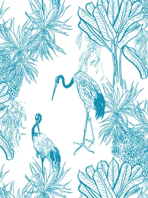 BLUE AND WHITE BIRDS | SEAMLESS PATTERN