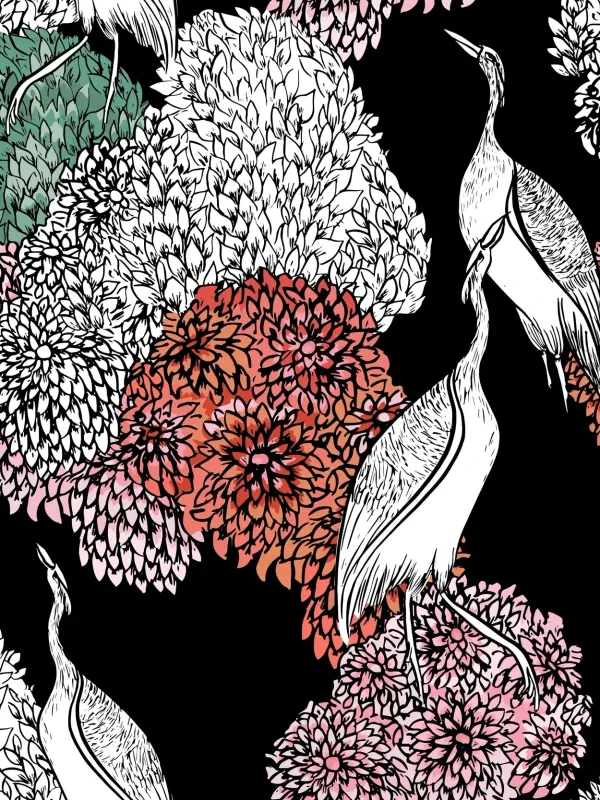 HERON BIRDS | SEAMLESS PATTERN