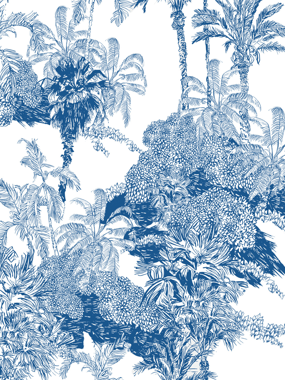 PALM TREES TOILE DE JOUY | SEAMLESS PATTERN PALM TREES TOILE DE JOUY | SEAMLESS PATTERN