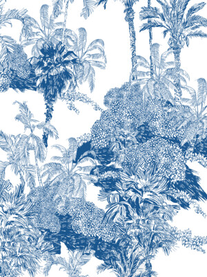 PALM TREES TOILE DE JOUY | SEAMLESS PATTERN PALM TREES TOILE DE JOUY | SEAMLESS PATTERN