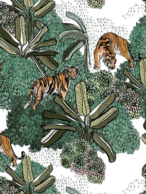 INDIAN TIGERS | SEAMLESS PATTERN INDIAN TIGERS | SEAMLESS PATTERN