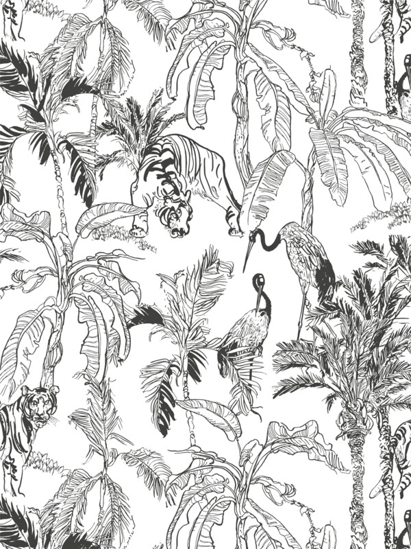 HIDDEN WILDLIFE TOILE | SEAMLESS PATTERN