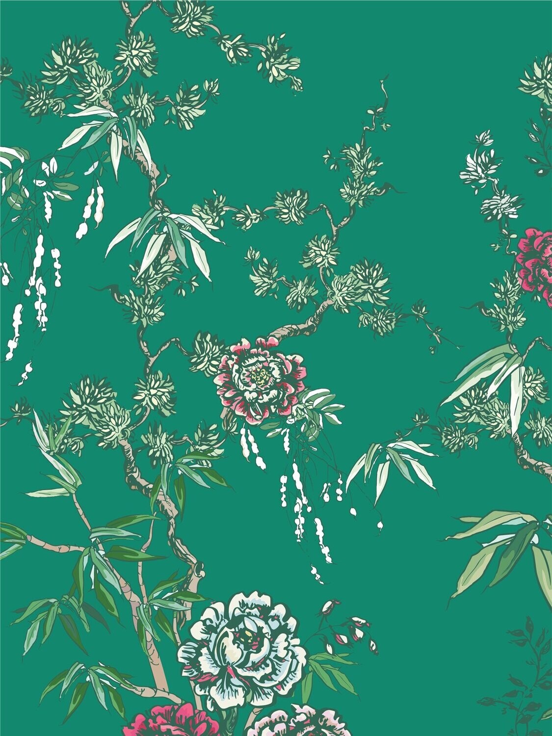 CHINOISERIE GARDEN | SEAMLESS PANORAMA CHINOISERIE GARDEN | SEAMLESS PANORAMA