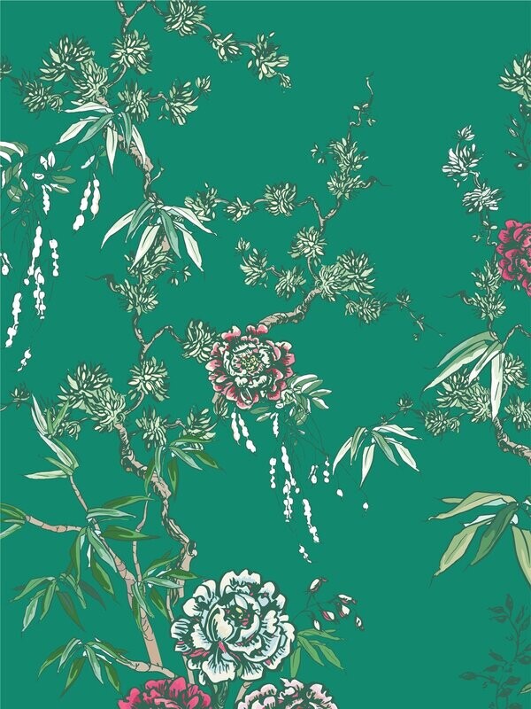 CHINOISERIE GARDEN | SEAMLESS PANORAMA