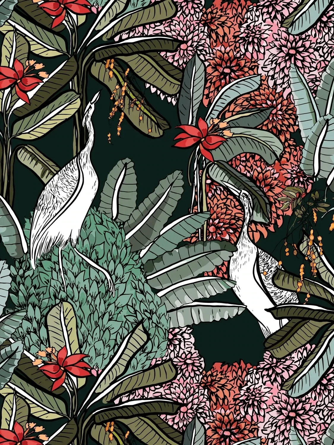 INDIAN JUNGLE | SEAMLESS PATTERN INDIAN JUNGLE | SEAMLESS PATTERN