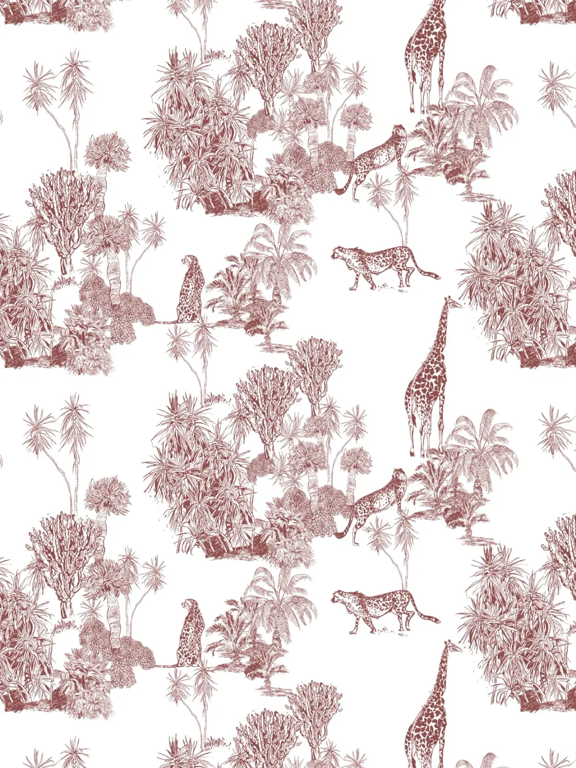 TOILE AFRICAN WILDLIFE | SEAMLESS PATTERN TOILE AFRICAN WILDLIFE | SEAMLESS PATTERN