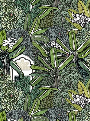 HIDDEN GARDEN PAVILION | SEAMLESS PATTERN HIDDEN GARDEN PAVILION | SEAMLESS PATTERN