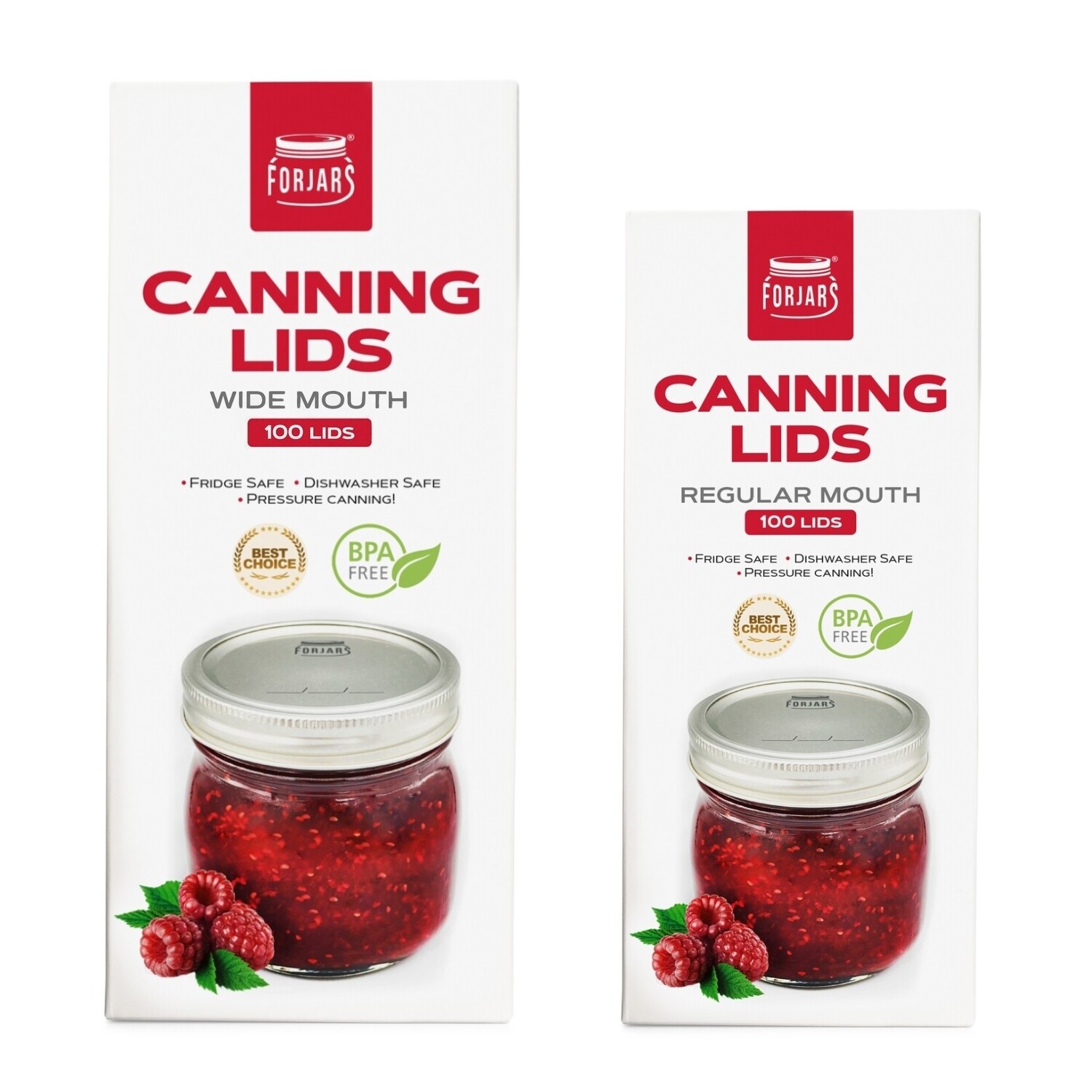 200 canning lids: 100 Regular lids + 100 Wide lids