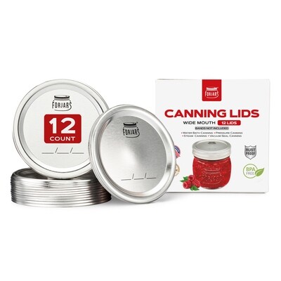ForJars - 12 Wide Mouth Canning Lids