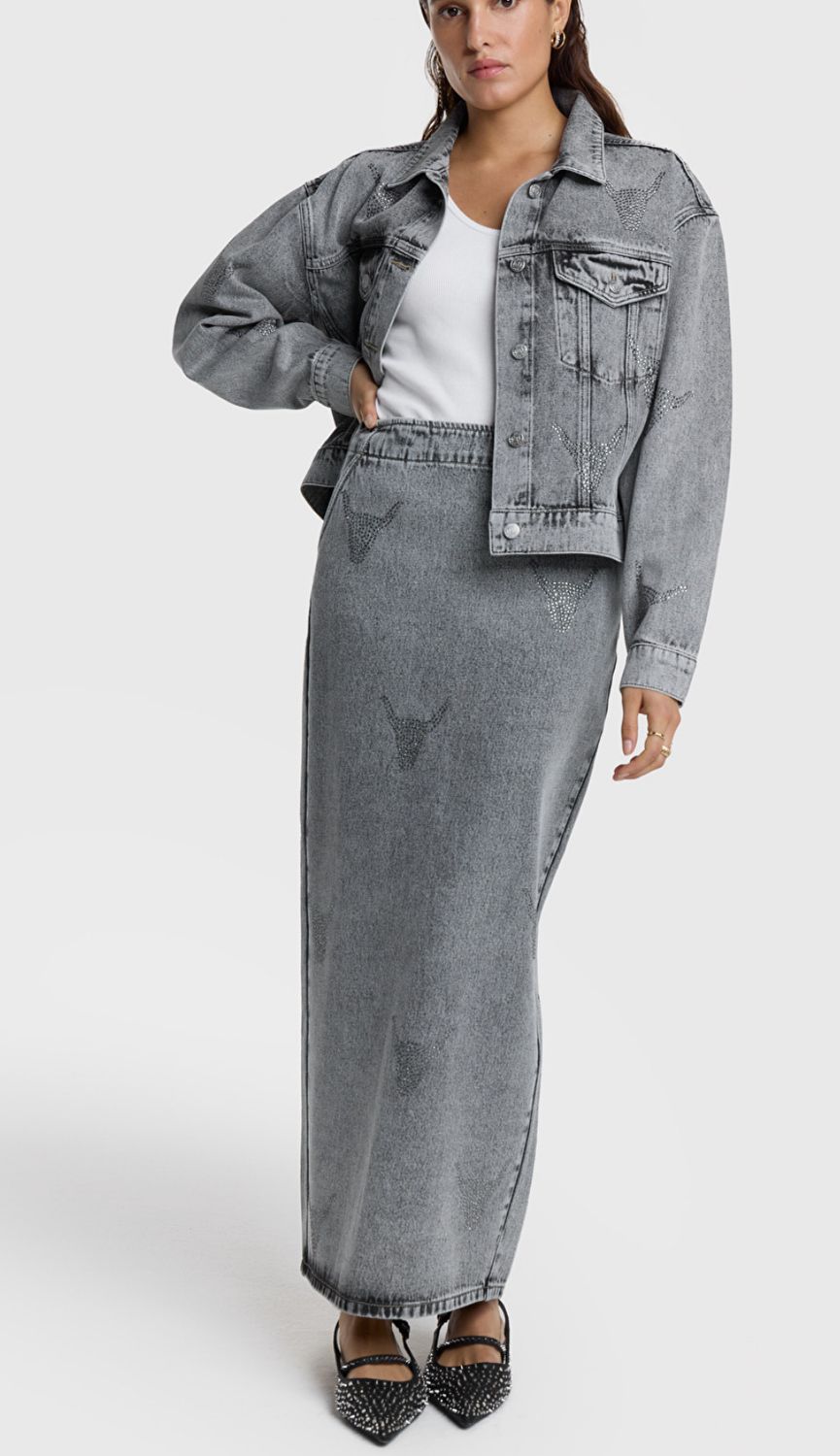 Strass Bull Denim Skirt Alix The Label #2406264717