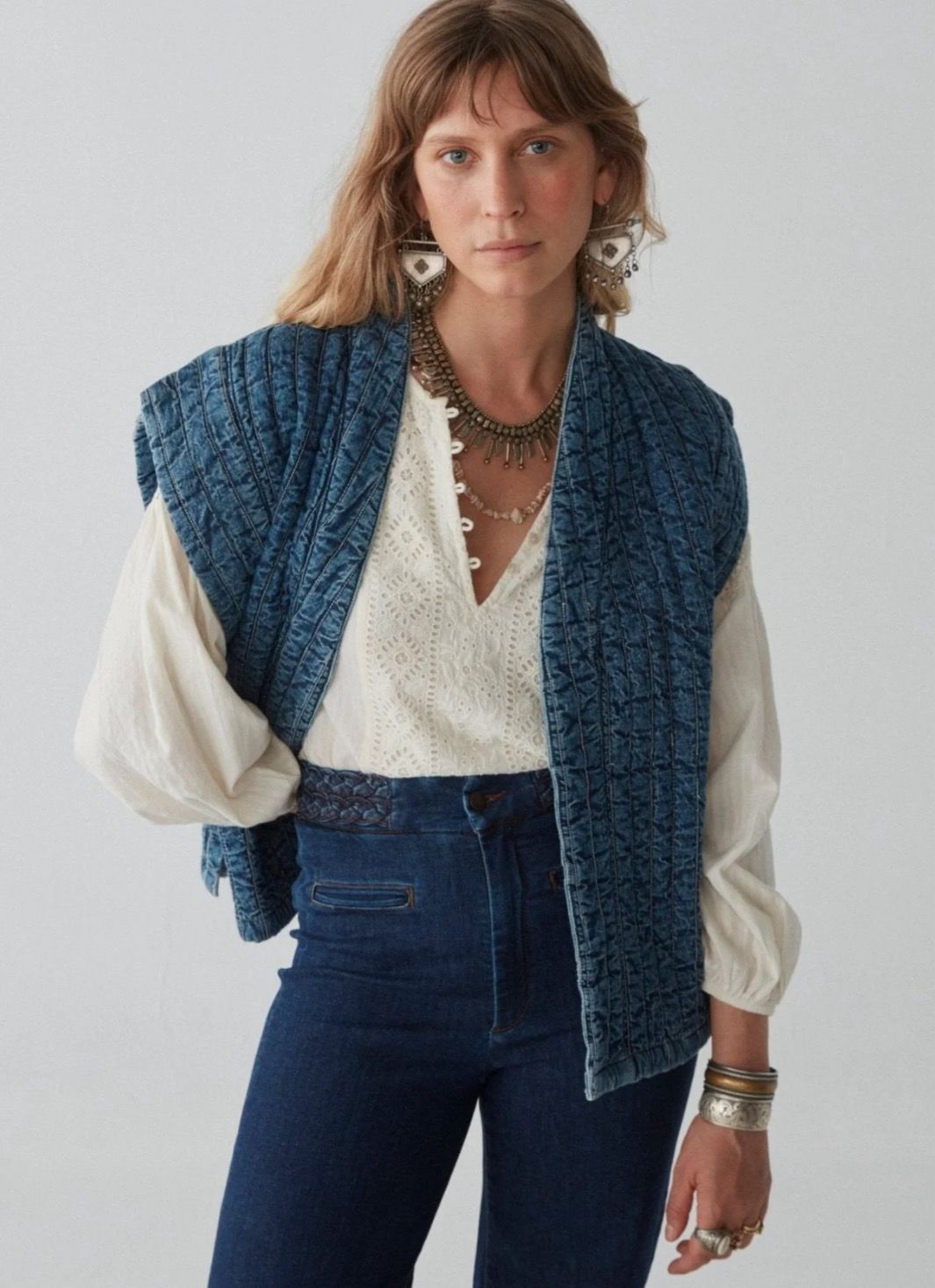 Elsa denim blue moon jacket Maison Hotel