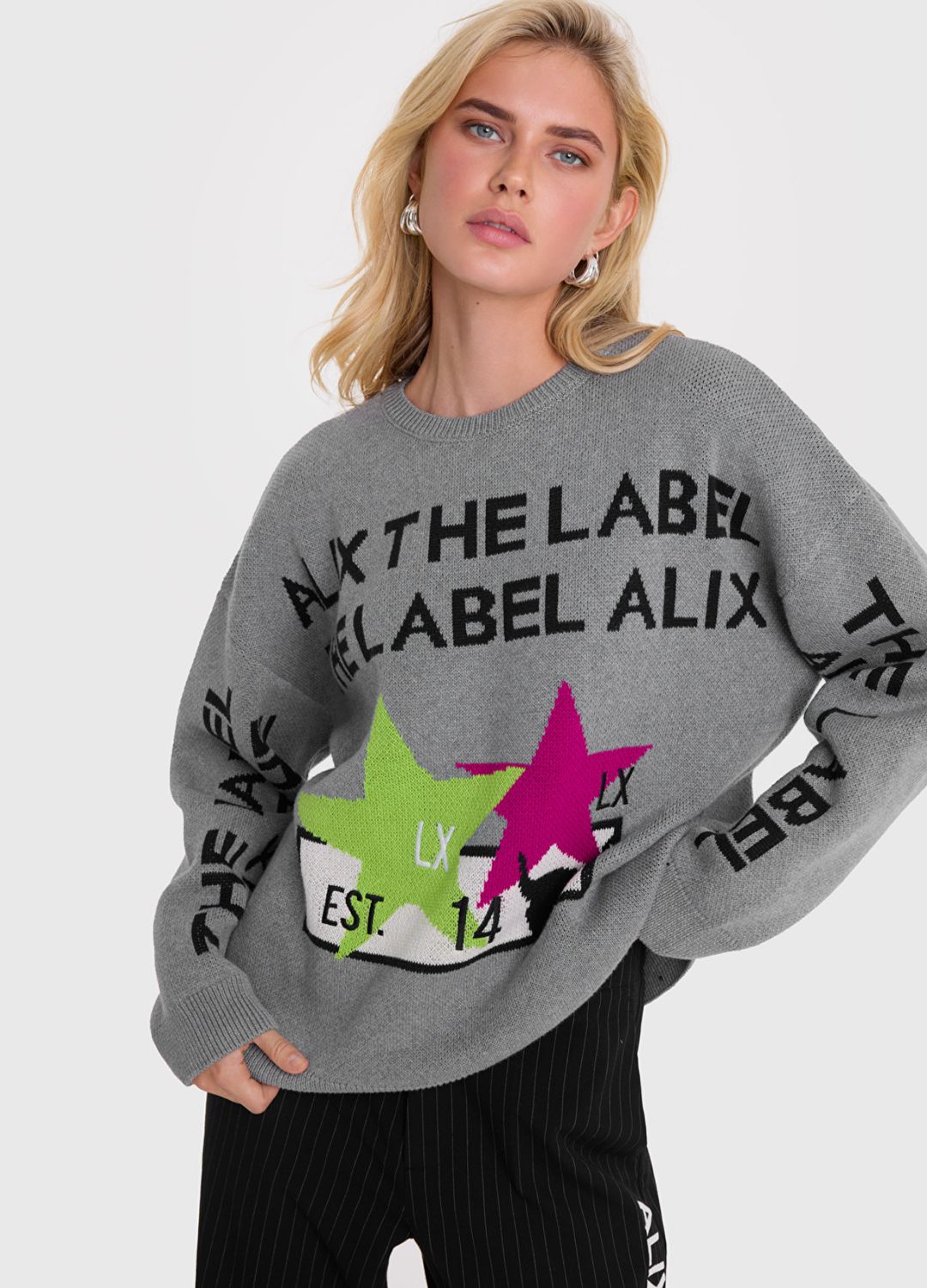 PULLOVER soft grey melange Alix The Label 2412867963 880