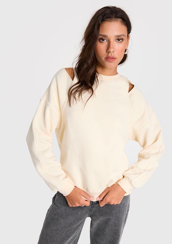 Cut out sweater cream Alix the Label 2502837085