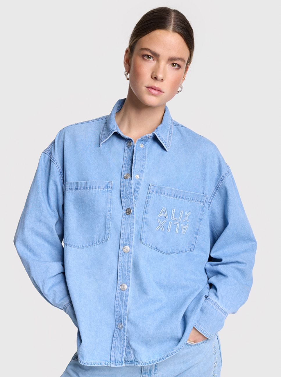 Chambray denim blouse Alix the Label 2503938043 200