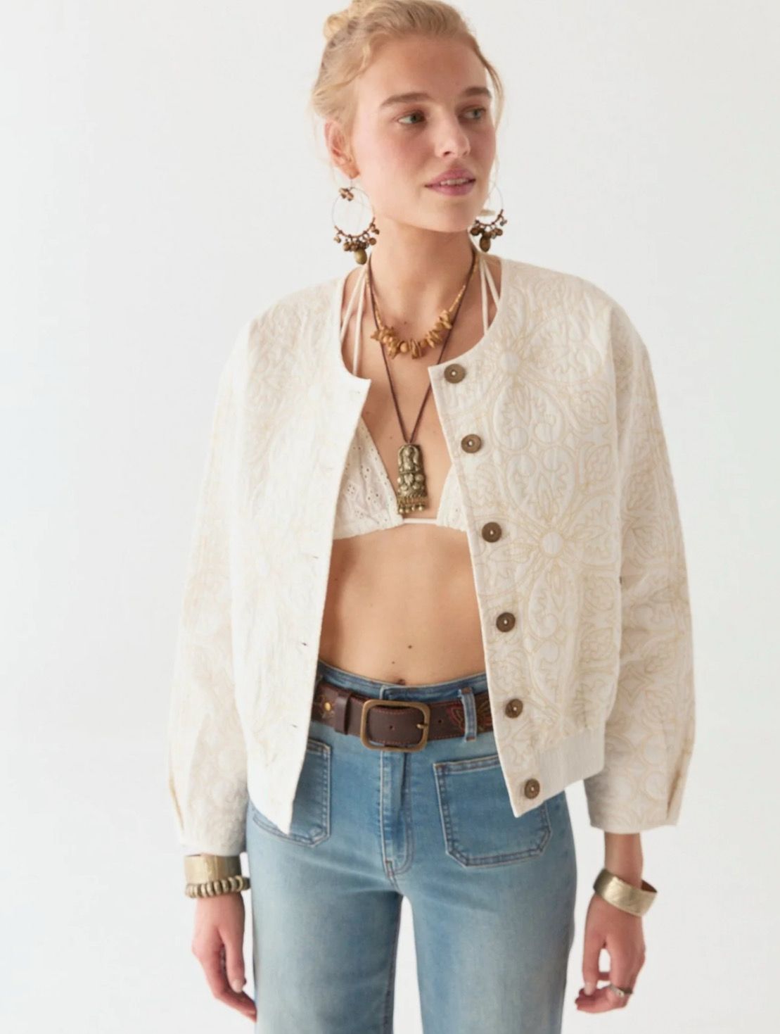 Boticcelli Jacket - Tesela Ivory Maison Hotel