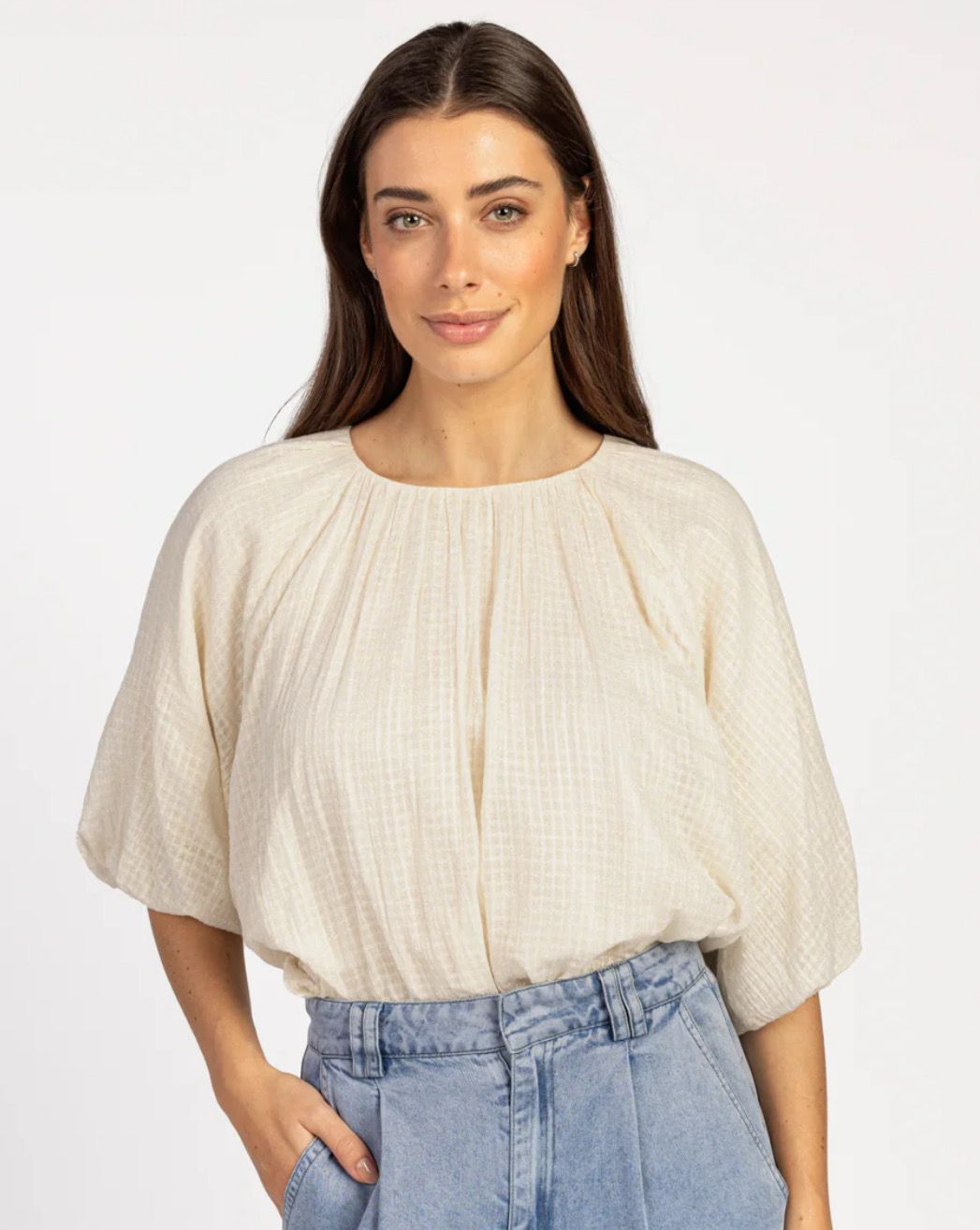 DELANY Top ecru Aaiko