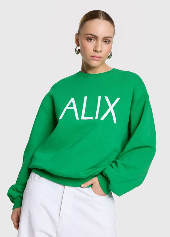 Clean logo sweater bright green Alix the Label 2506887164 716