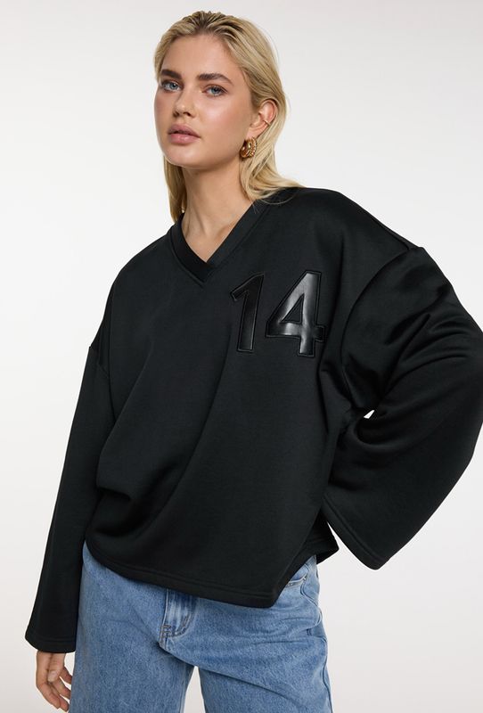V-neck sweater zwart Alix the Label #2508822361