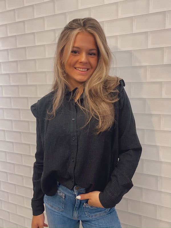 Capucine Vichy blouse Maison Hotel ash