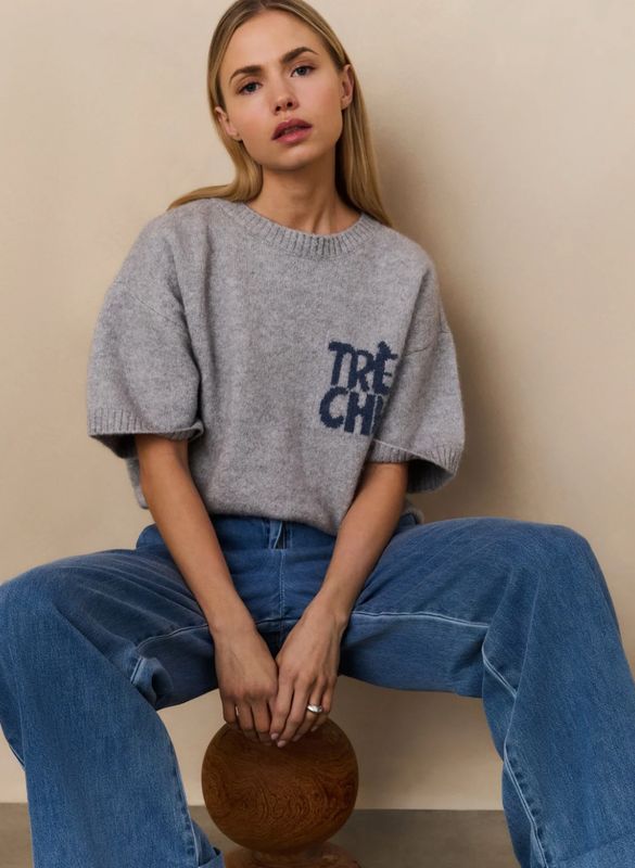 Knitted sweater with artwork Yaya 01-000485-508