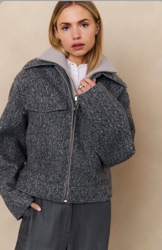 Short bouclé Jack YAYA grijs 02-001064-508