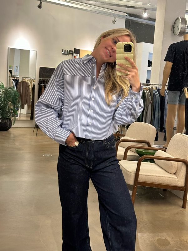 Striped blouse blauw wit Alix the Label #2508964377