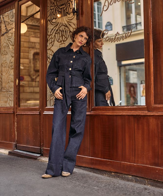 Jenna dark denim Ibana jacket
