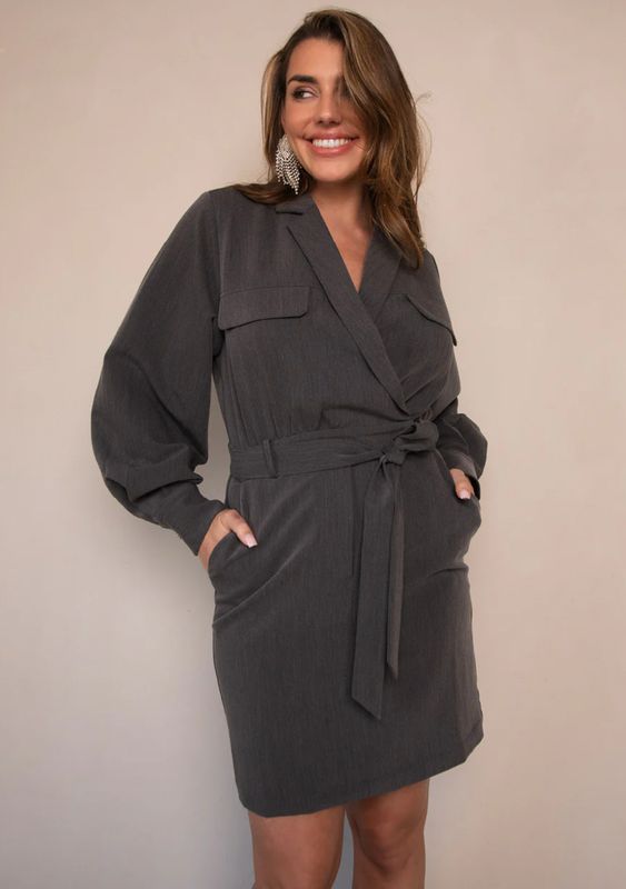 Doraline Dress FREEBIRD dark grey