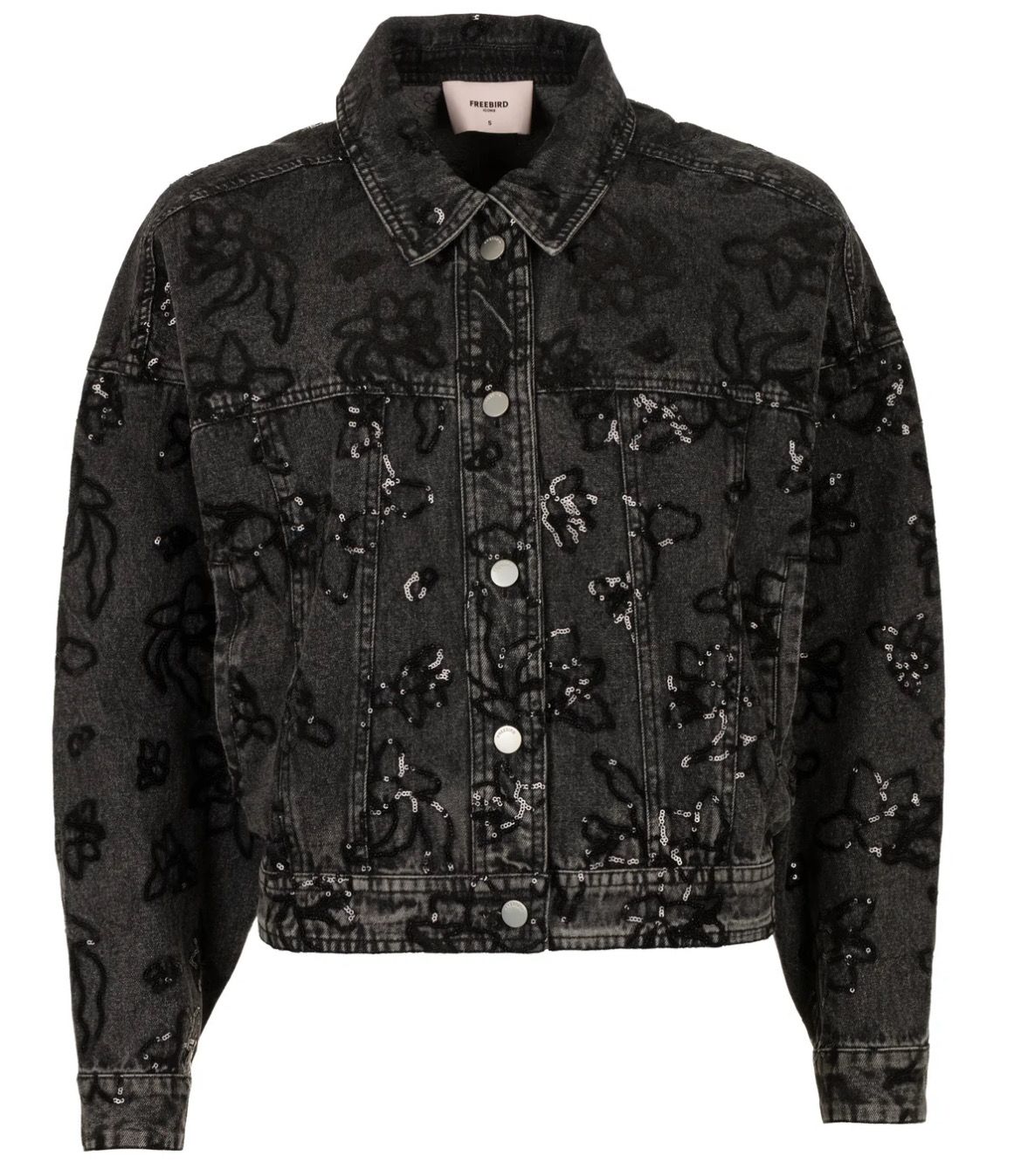 Louk jacket zwart denim Freebird