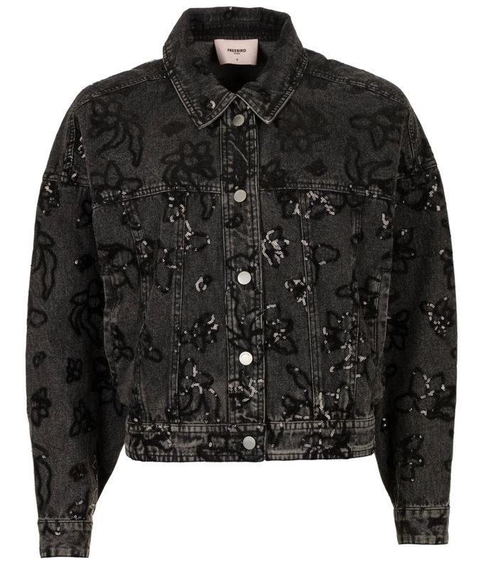 Louk jacket zwart denim Freebird Louk jacket zwart denim Freebird