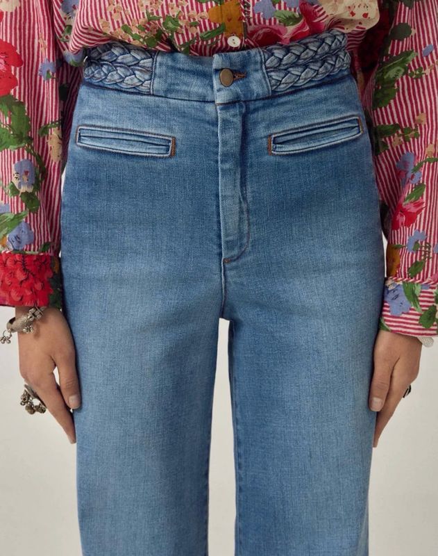 CHER Braid Denim pants Maison Hotel