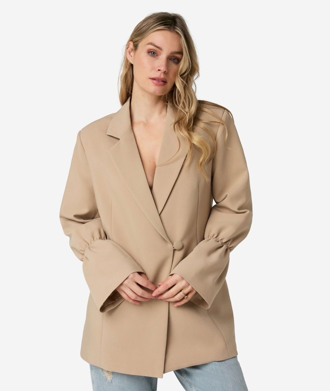 Jenan blazer ostra beige Ibana