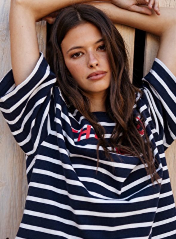 Stripe T-shirt Alix the Label #2606850801 navy