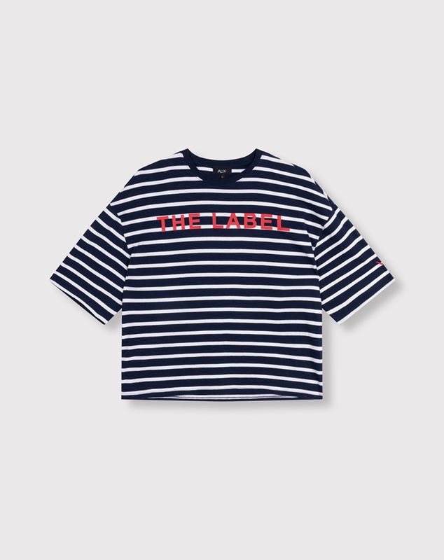 Stripe T-shirt Alix the Label #2606850801 navy