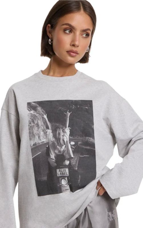Photo Longsleeve T-Shirt Alix the Label grey 2608882960 880