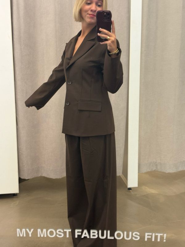 Getailleerde blazer Alix the Label 2608436835664 deep brown