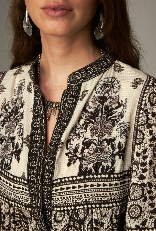 Maison Hotel Azar Blouse – Persian Baroque (Antique Bone)