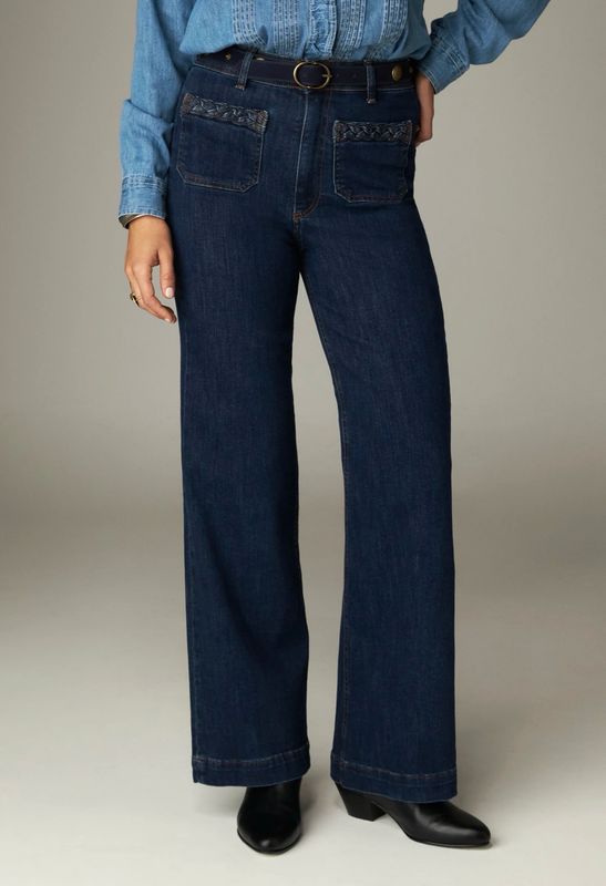 Maison Hotel Giuletta Wide-Leg Jeans – Dark Denim