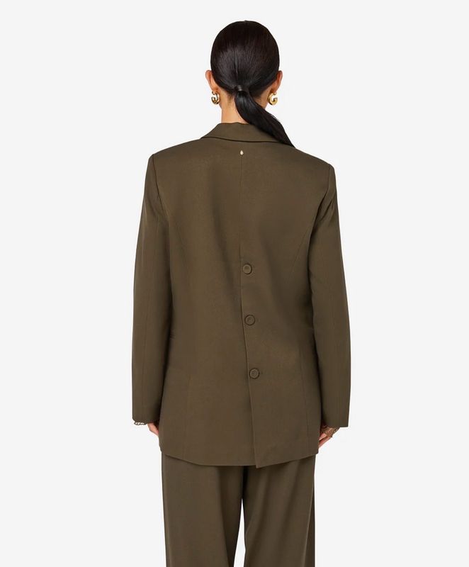 IBANA Joana Dark Utility Oversized Blazer – Olijfgroen