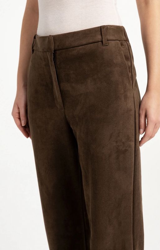 YAYA Suedine Pantalon met Wijde Pijpen 01-309283-609