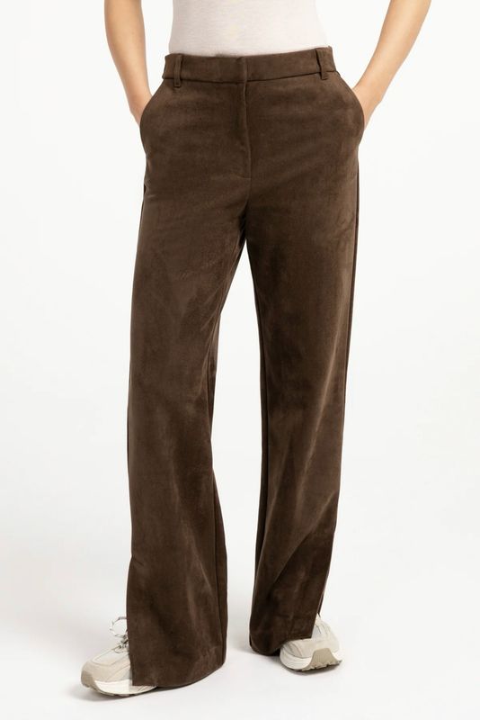YAYA Suedine Pantalon met Wijde Pijpen 01-309283-609